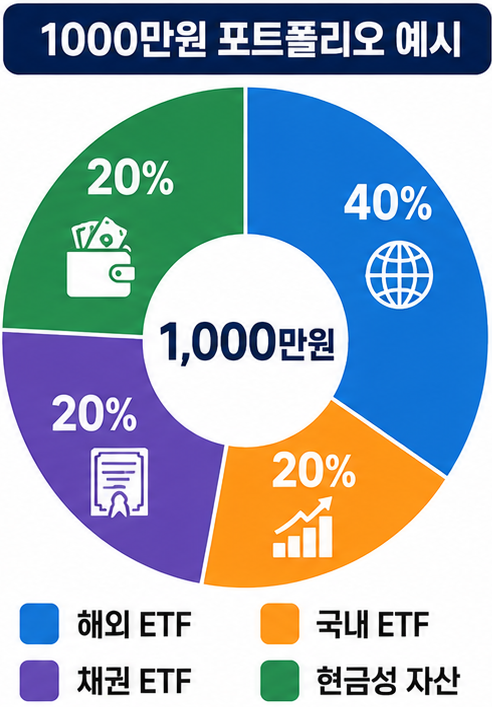 재테크 포트폴리오 자산배분 인포그래픽