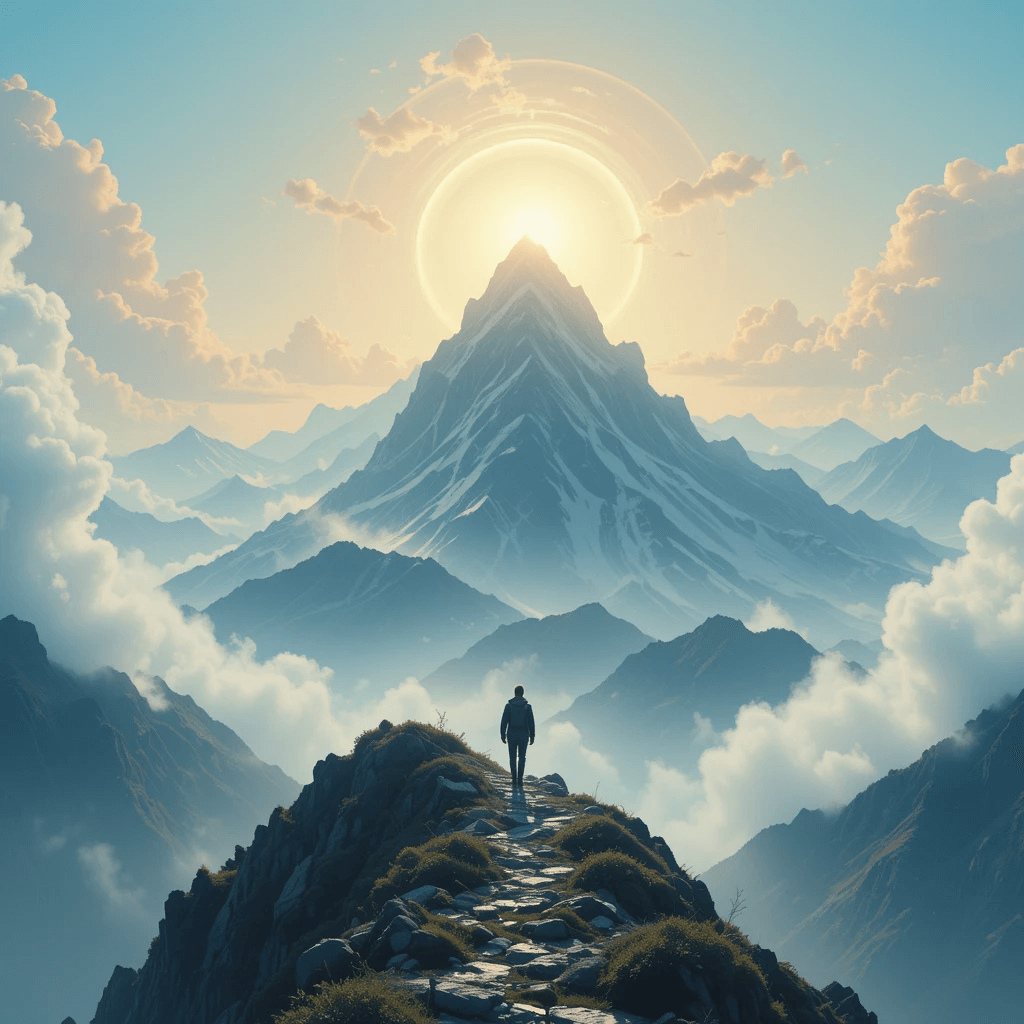 부동산 매매운이 좋아지는 예지몽으로 산을 오르는 꿈의 참고이미지입니다.