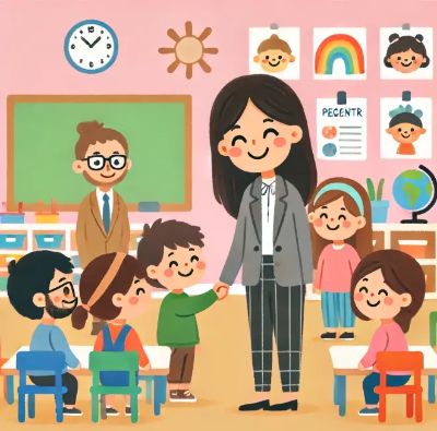 선생님-유치원생-학부모