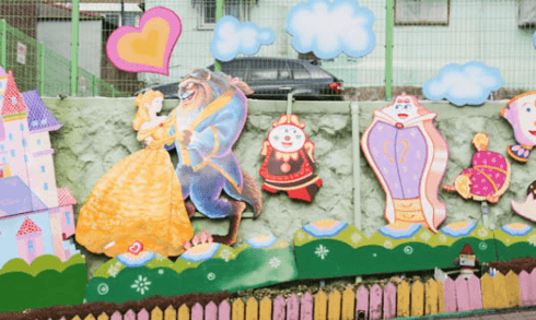 송월동동화마을-미녀와야수-벽화