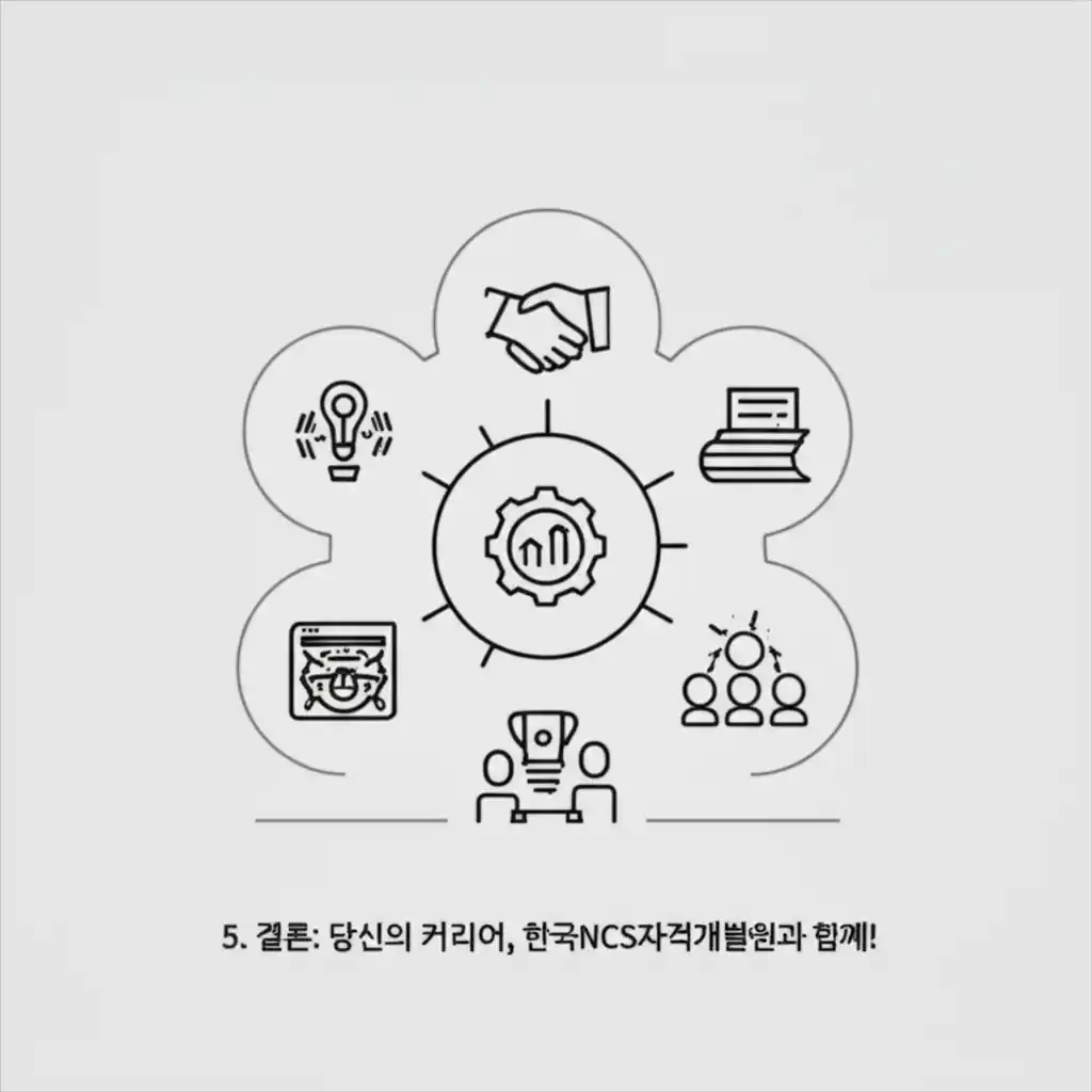 결론: 한국NCS자격개발원이 당신의 커리어를 지원하며 성공적인 미래를 함께 만들어가는 모습.