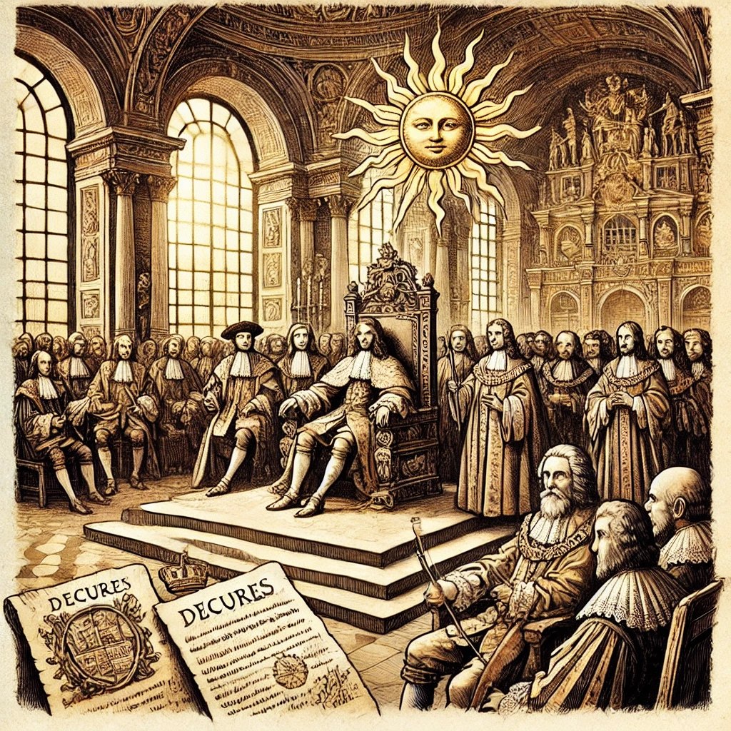 주변의 귀족과 성직자들이 절대적 왕권