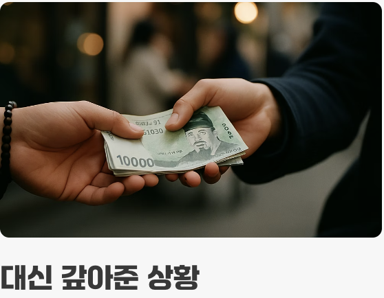 '대신 갚아준 돈, 돌려받을 권리'