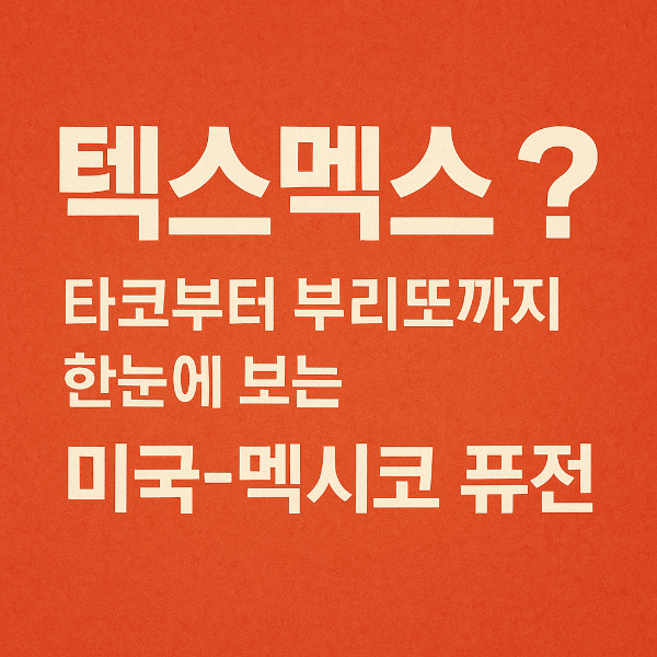 텍스멕스란? 타코부터 부리또까지 한눈에 보는 미국-멕시코 퓨전