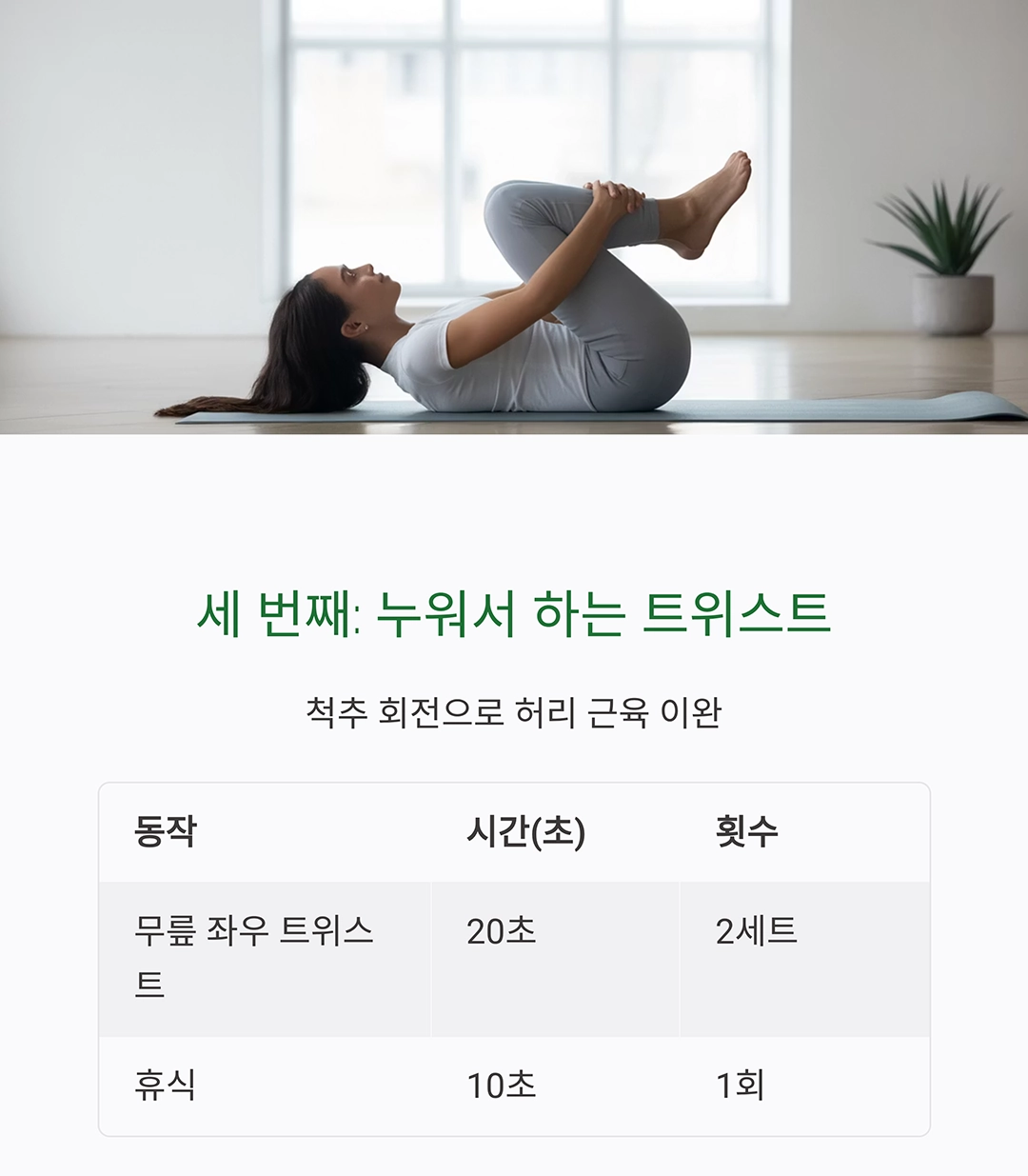 허리 통증 완화 운동, 하루 5분이면 충분한 이유
