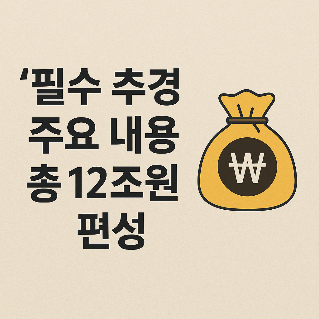 12조원대 추경안 발표