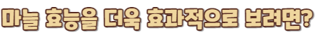 마늘효과적으로먹는법