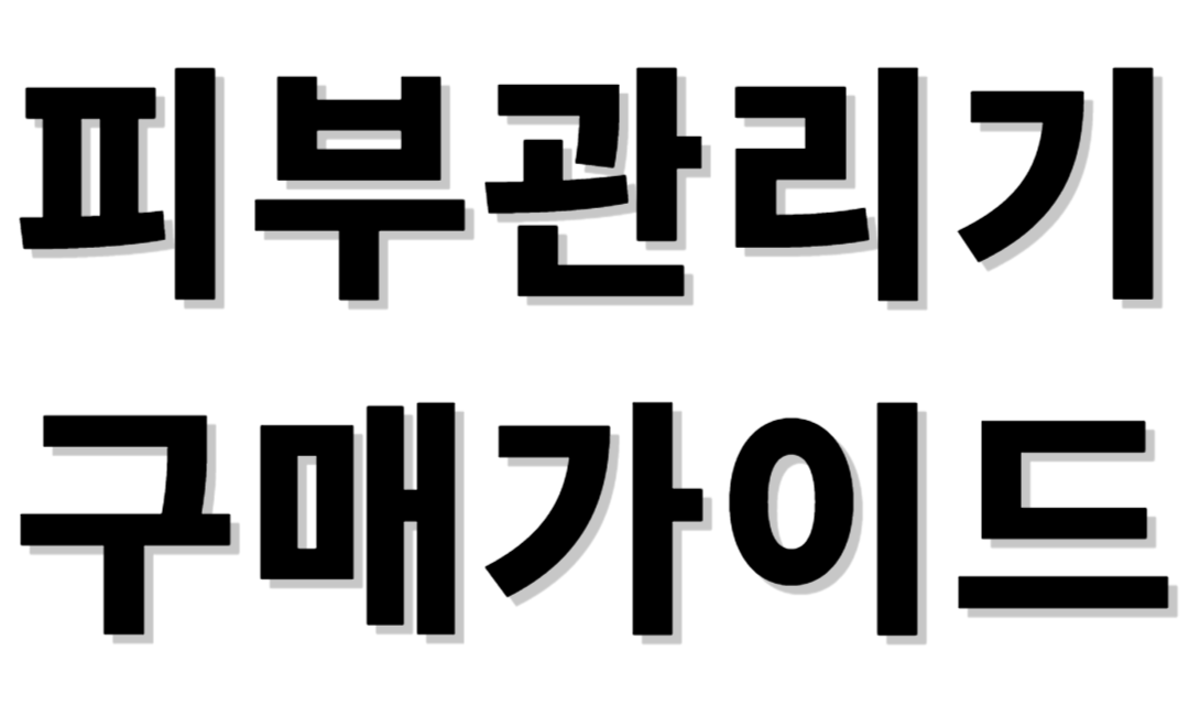 피부관리기 구매가이드