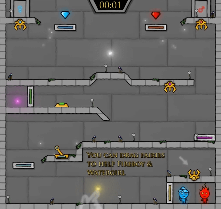 불과-물-2인용-게임하기-6-페어리테일즈-시작-화면