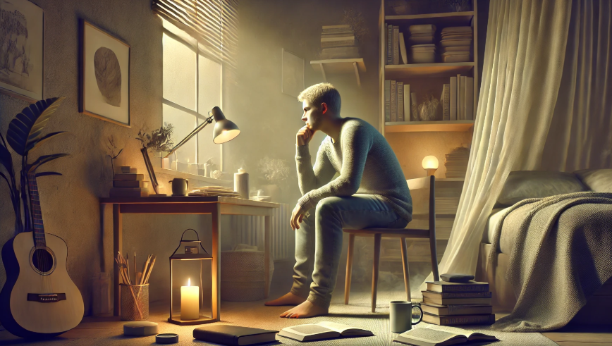 우울한 사람을 표현하는 그림