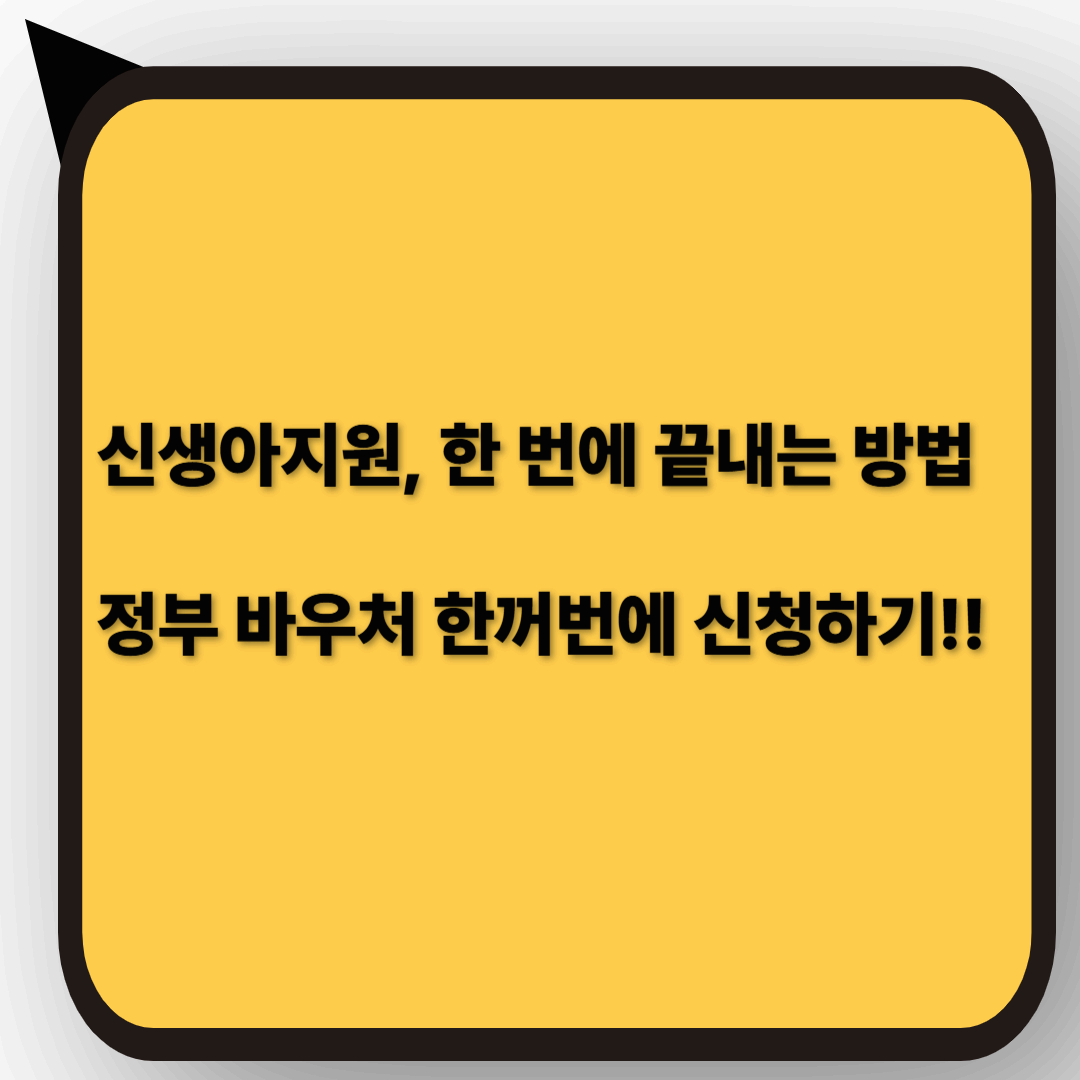 2025 행복출산 원스톱 서비스로 신생아지원 바우처 한번에 신청하기