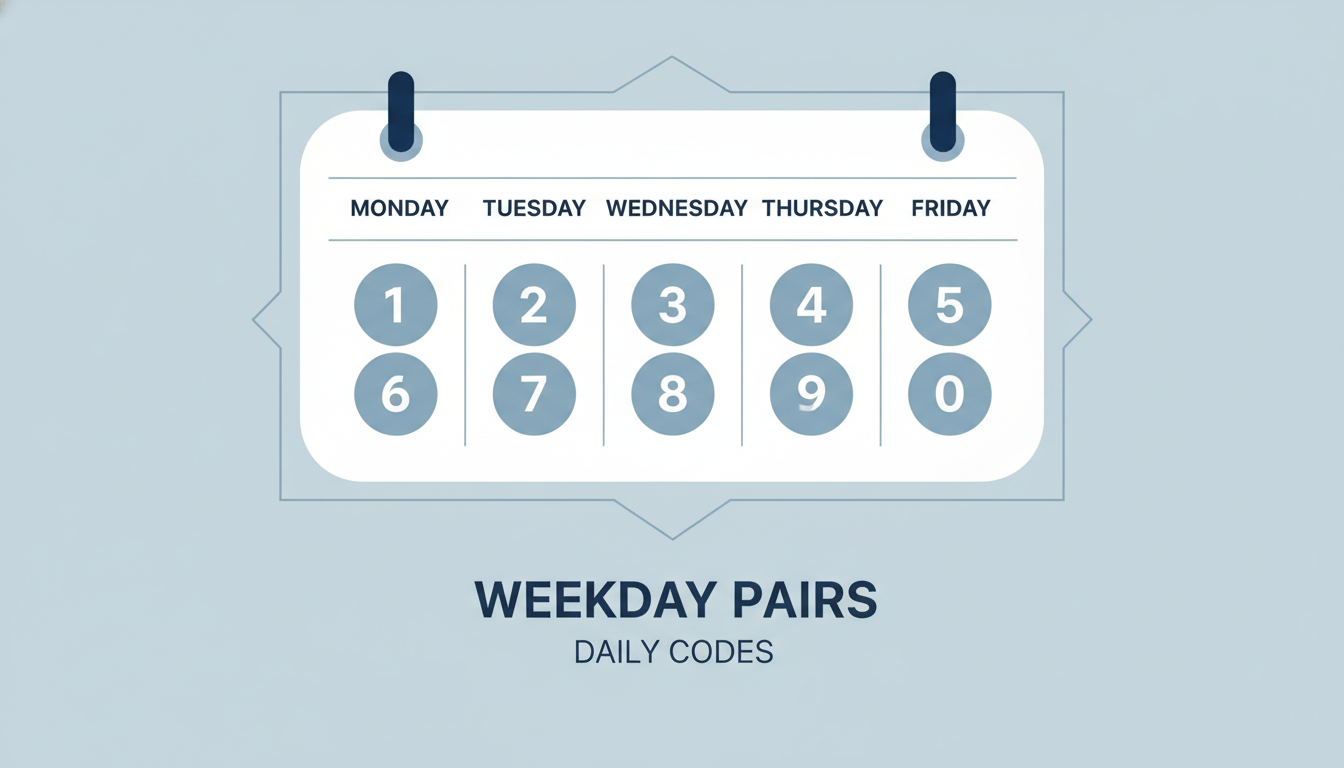 요일별 차량 5부제 끝자리 번호 안내 인포그래픽