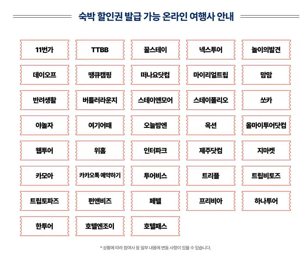 대한민국숙박세일페스타숙박할인권