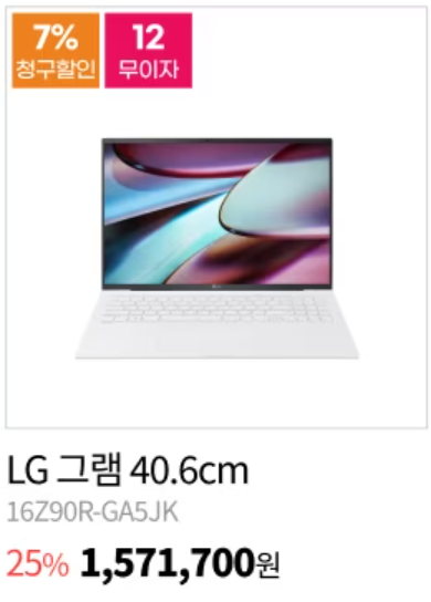 LG전자 블랙프라이데이 세일품목