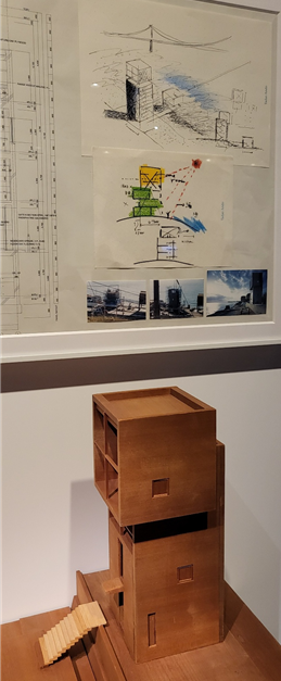 해변에 지은 건평 4*4 건평의 4층건물