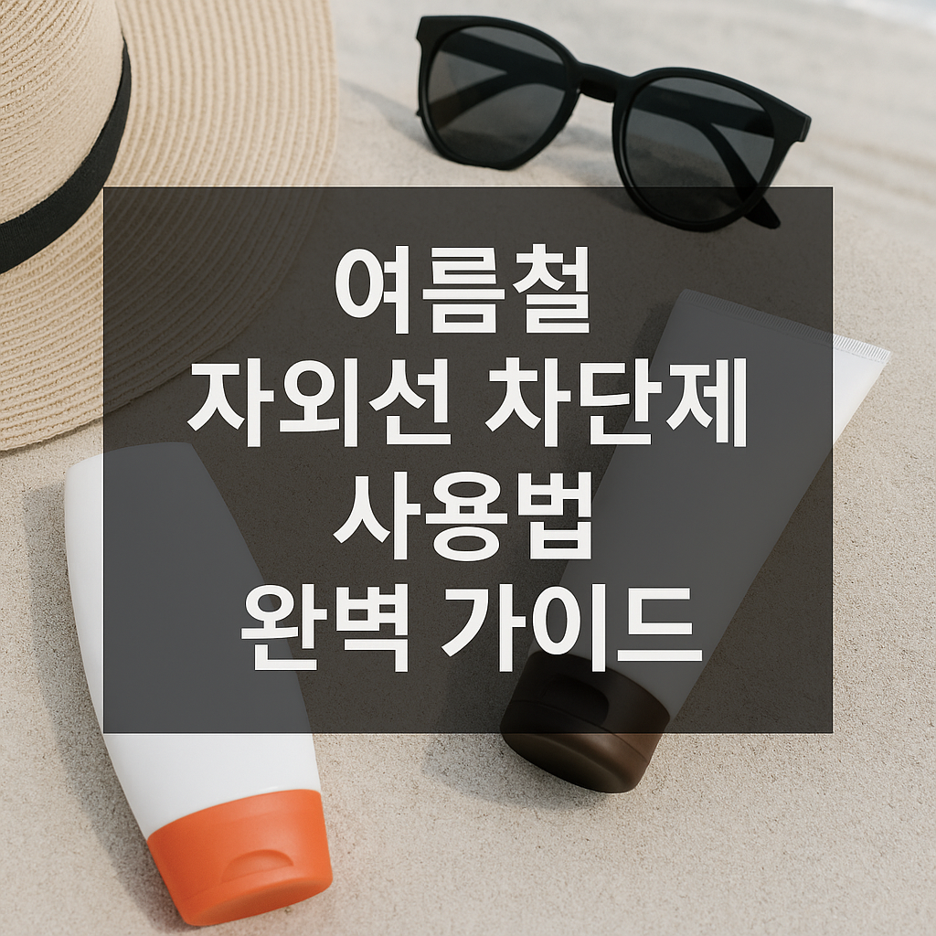 자외선 차단제 사용법