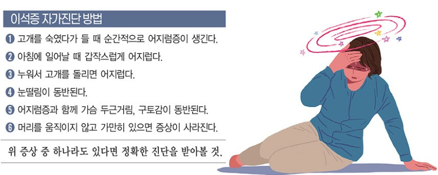 이석증 자가치료 방법