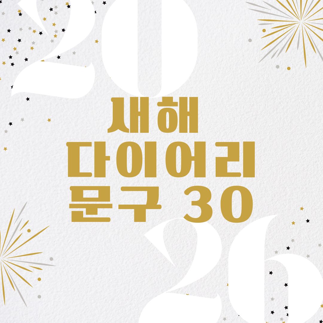 2026새해다이어리문구30