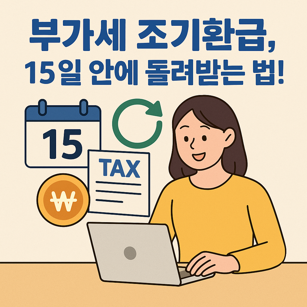 부가세 조기환급, 15일 안에 돌려받는 법!