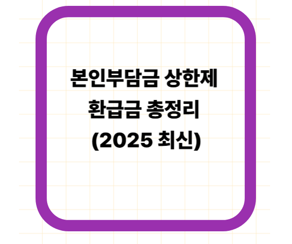 본인부담금 상한제 환급금 총정리 (2025 최신)