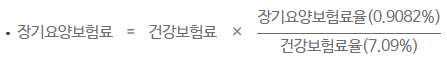 장기요양보험료-산정식