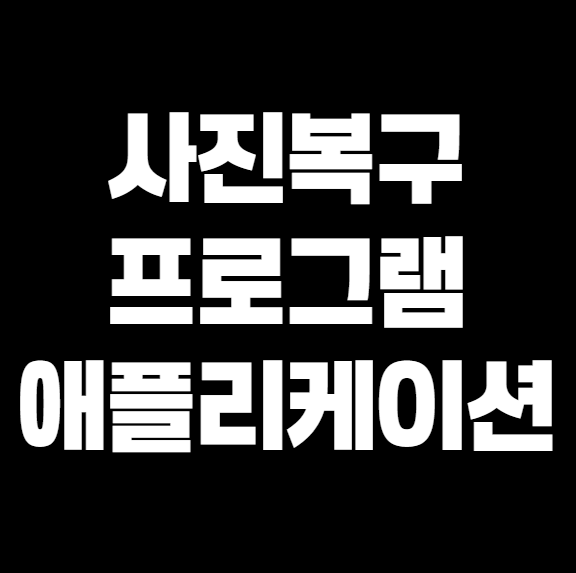 사진 복구 프로그램 추천 – 삭제된 사진 복구 가능!