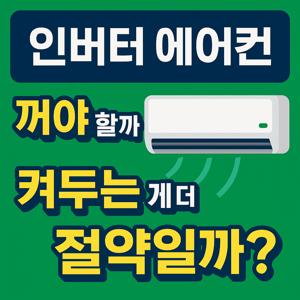 인버터 에어컨, 외출할 때 꺼야 할까? 켜두는 게 더 절약일까?
