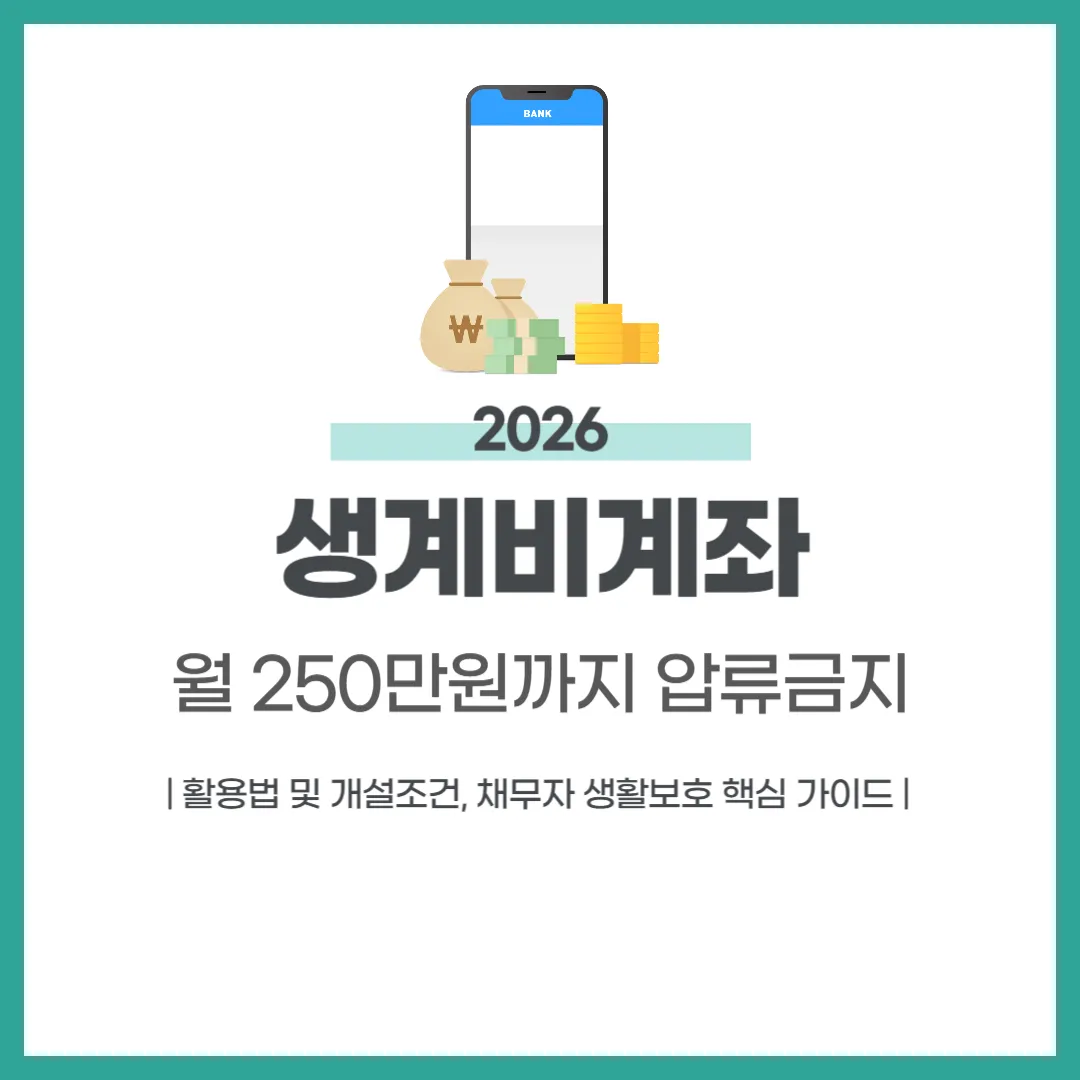 2026년부터 도입되는 생계비계좌