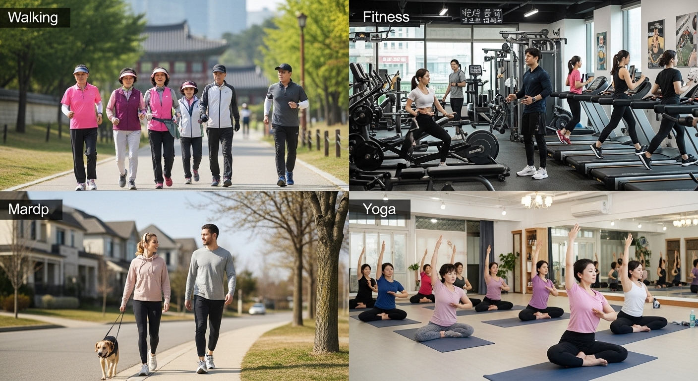 한국,서양 운동습관 비교