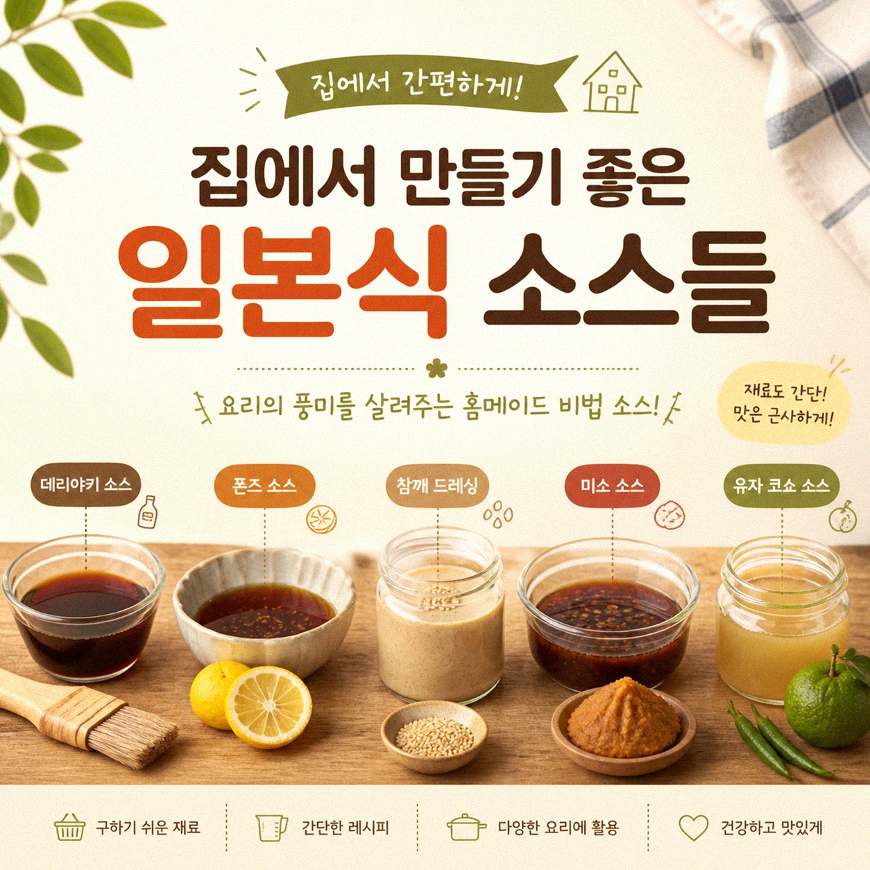 일본식 소스, 집에서도 직접 만들어 볼까