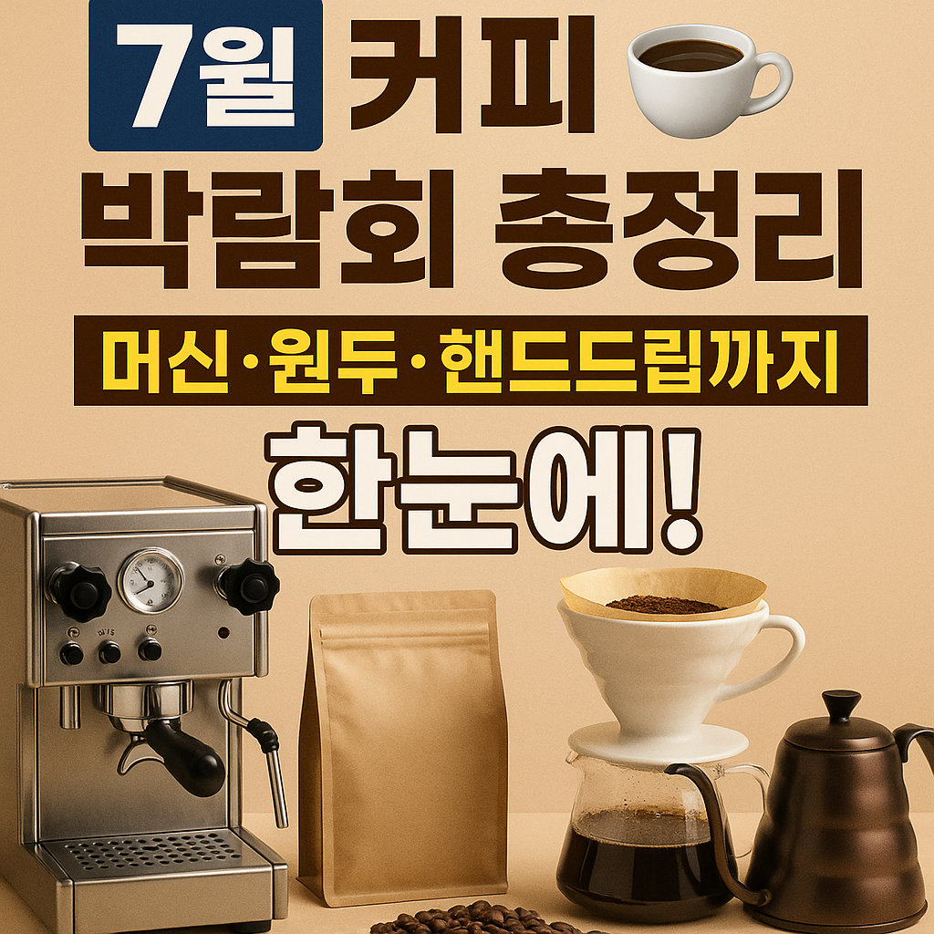 7월 커피 박람회 총정리☕ 머신·원두·핸드드립까지 한눈에!