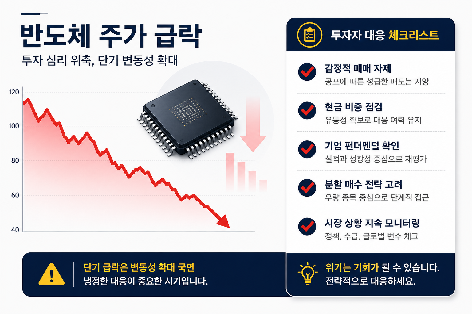 반도체주 하락과 급락장 투자자 대응 체크리스트