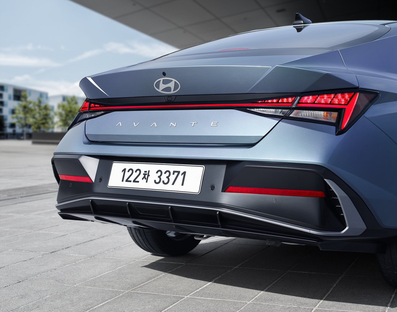 2023년형 현대 아반떼 후면 led 데루등 사진