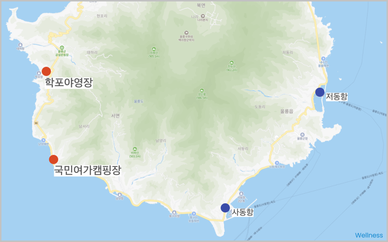 국민여가캠핑장 위치도