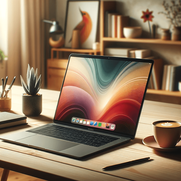 노트북 펼쳐져 있는 사진