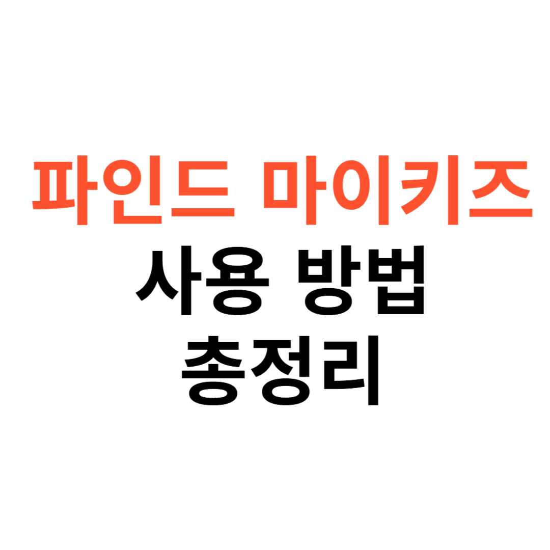 파인드 마이 키즈 사용법
