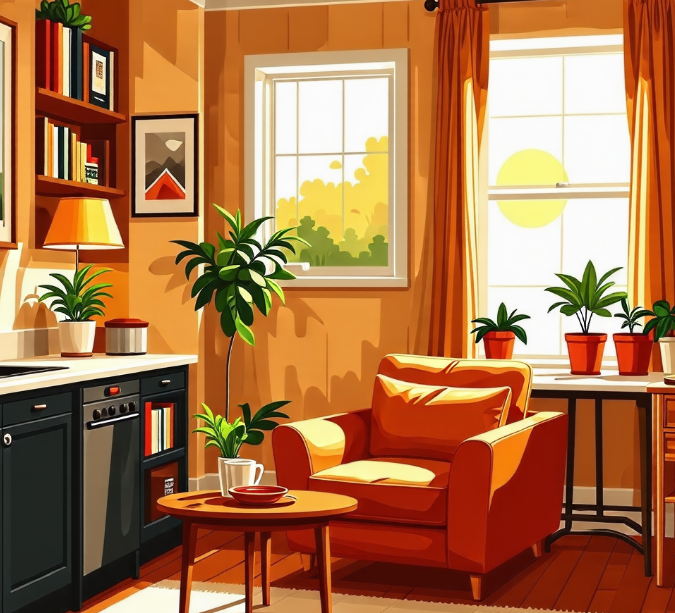 1인 가구 형태의 모습 그림