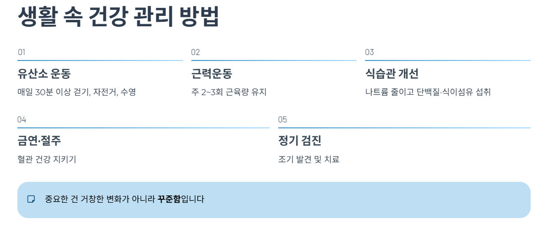 생활 속 건강 관리 방법