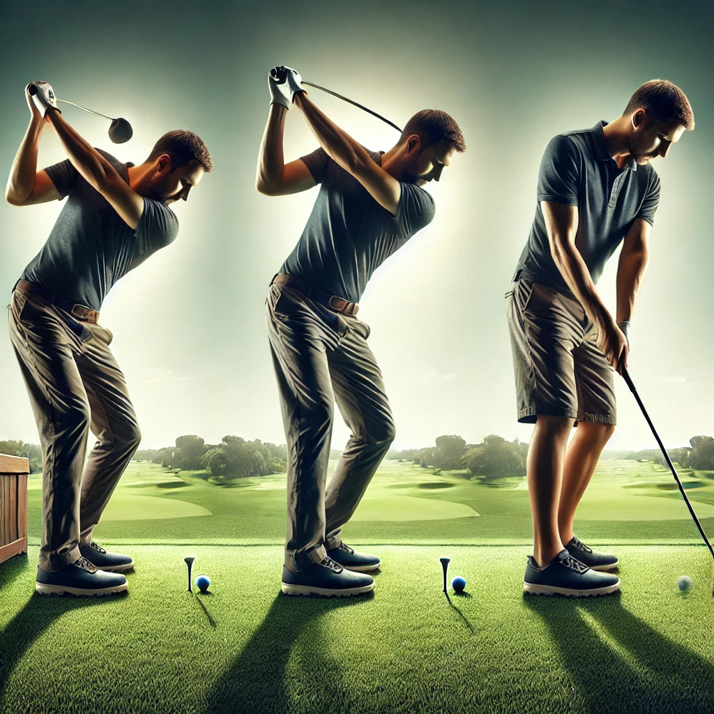드라이버 스윙 하는 이미지