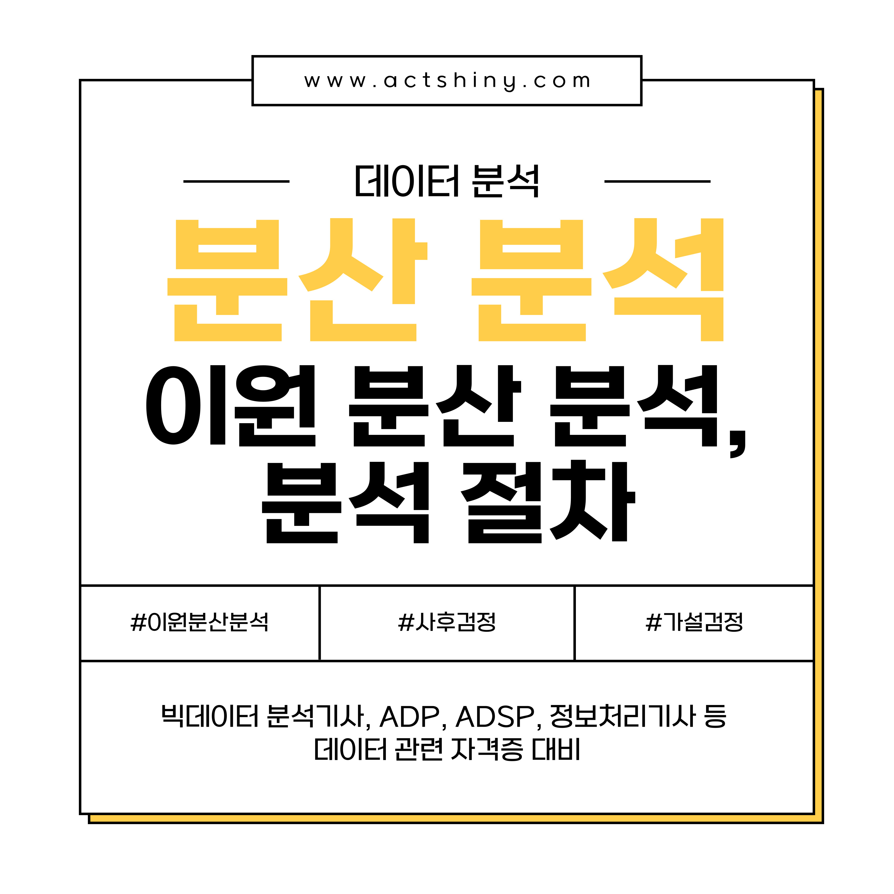 이원 분산 분석(Two-way ANOVA) 분석 절차 소개 이미지