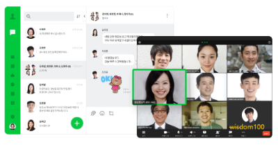 네이버웍스 메신저 및 영상 통화 기능