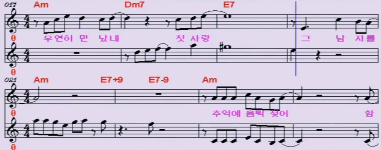 우연이 - 우연히 악보 반주
