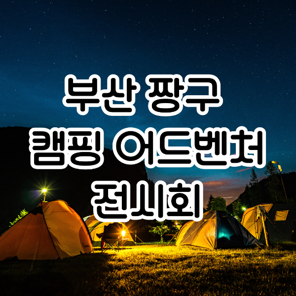 부산 짱구 캠핑 어드벤처 전시회