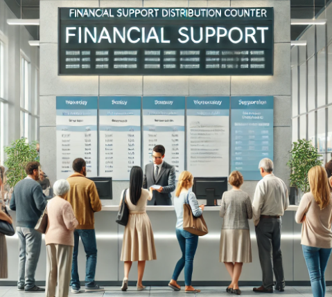 재정 지원 창구를 표현한 사진