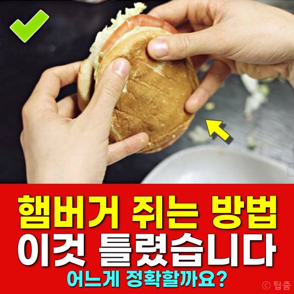 햄버거 안흘리고 먹는법