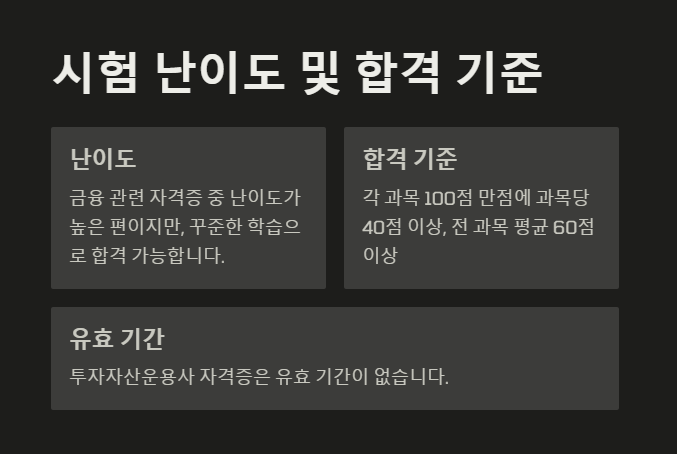 투자자산운용사 시험 관련 자주 묻는 질문