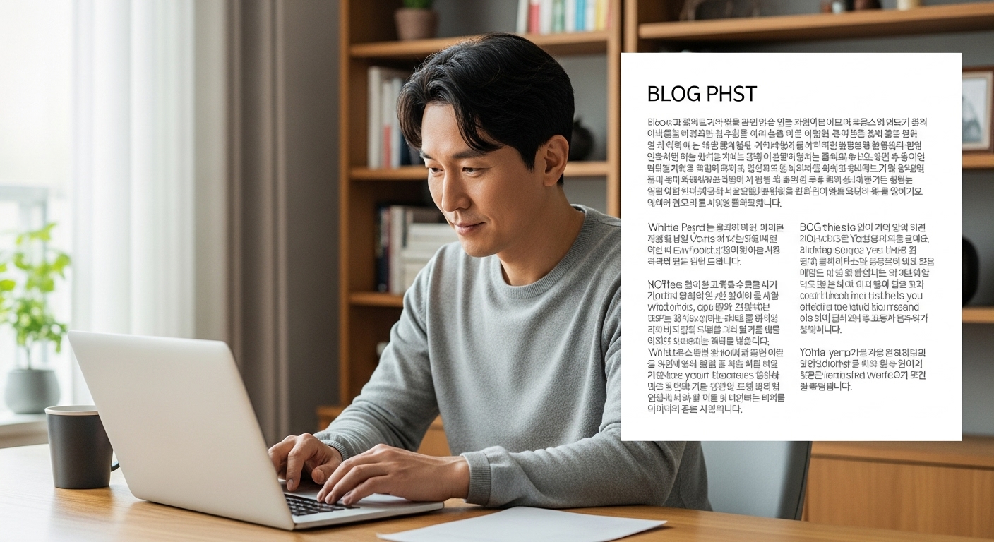 블로그 글 구조 설계 장면