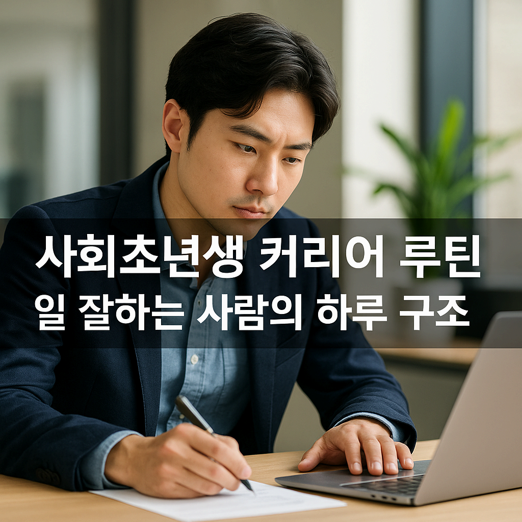 사회초년생 커리어 루틴 – 일 잘하는 사람의 하루 구조