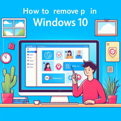 애니메이션 스타일로 표현된 Windows 10에서 PIN 제거 가이드