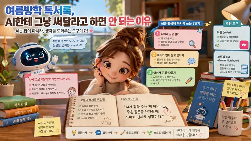 여름방학 독서록, AI한테 그냥 써달라고 하면 안 되는 이유